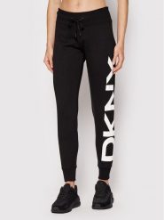 DKNY Sport Spodnie dresowe DP1P1947 Czarny Regular Fit. Czarne spodnie dresowe DKNY Sport, s, bez wzorów, z dresówki. Za 329.99 zł.