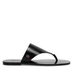 Japonki Gino Rossi. Czarne klapki Gino Rossi, bez wzorów, bez obcasa. Za 179.99 zł.