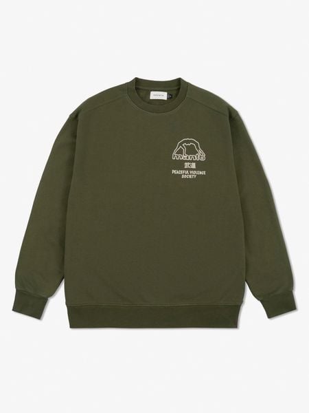 MANTO bluza SOCIETY khaki. Zielone bluzy MANTO, m, bez wzorów, z bawełny, bez kaptura. Za 259.99 zł.