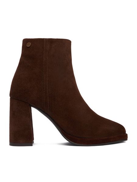 Beverly Hills Polo Club Botki CEO-WI44-LAUREN-02 Brązowy. Brązowe botki Beverly Hills Polo Club, bez wzorów, ze skóry, bez obcasa, na słupku, bez zapięcia. Za 449.99 zł.