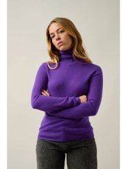 AUTHENTIC CASHMERE Kaszmirowy golf "Bise" w kolorze fioletowym rozmiar: M. Różowe golfy AUTHENTIC CASHMERE, m, bez wzorów, z kaszmiru, bez ramiączek. Za 347.99 zł.