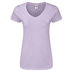 Koszulka Damska Z Dekoltem W Kształcie Litery V. Niebieskie bluzki FRUIT OF THE LOOM, xl, bez wzorów, sportowe, bez kołnierzyka, bez ramiączek. Za 34.99 zł.