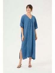 CULTURE Sukienka w kolorze niebieskim rozmiar: L. Niebieskie sukienki Culture, l, bez wzorów, z bawełny, bez kołnierzyka, bez ramiączek, maxi. Za 226.24 zł.