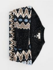 Wzorzysty kardigan z wełną - wielobarwny. Kardigany Reserved, l, bez wzorów, z dzianiny. Za 279.99 zł.