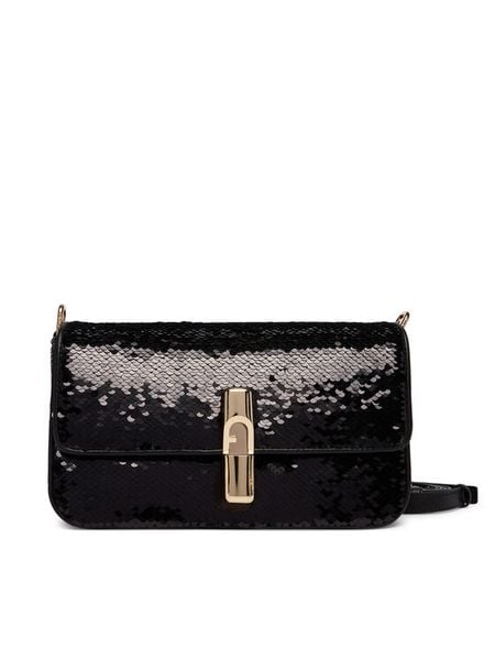 Furla Torebka Iride S WB01950 BX1377 CN O6000 Czarny. Czarne listonoszki Furla, bez wzorów, z materiału, bez dodatków. Za 1,509.00 zł.