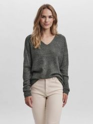 Vero Moda Sweter w kolorze khaki rozmiar: XXL. Brązowe swetry Vero Moda, xxl, bez wzorów, bez ramiączek. Za 70.24 zł.