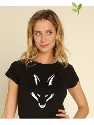 WOOOP Koszulka "Foxy Shape" w kolorze czarnym rozmiar: S. Czarne bluzki Wooop, s, bez wzorów, z bawełny, bez kołnierzyka, bez ramiączek. Za 39.45 zł.