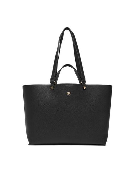 GINO ROSSI Torebka EO-LX10226 Czarny. Czarne shopper Gino Rossi, bez wzorów, z materiału, bez dodatków. Za 165.99 zł.