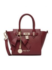 Nine West Torebka CEO-Chelsea-Charm-I-LX10187 Bordowy. Czerwone torebki klasyczne Nine West, bez wzorów, z materiału, bez dodatków. Za 329.99 zł.