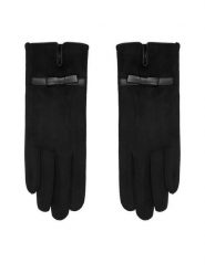 Nine West Rękawiczki CEO-NW-W6-002-AW25 Czarny. Czarne rękawiczki Nine West, bez wzorów, z dzianiny. Za 39.99 zł.