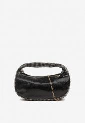Czarna Koktajlowa Torebka Vices z Cyrkoniami Darnelle. Czarne torby na ramię Born2be, z aplikacjami, eleganckie, na ramię, zdobione, bez dodatków. Za 89.99 zł.