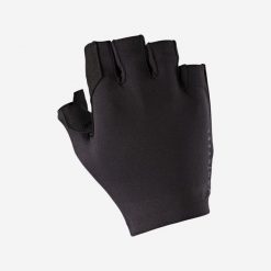 Rękawiczki rowerowe szosowe Van Rysel RoadC 100. Czarne rękawiczki TRIBAN, bez wzorów, z elastanu, sportowe. Za 39.99 zł.