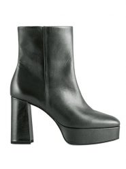 Högl Skórzane botki "Nora" w kolorze antracytowym rozmiar: 36. Czarne botki Högl, bez wzorów, bez obcasa, bez zapięcia. Za 388.16 zł.