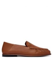 Tommy Hilfiger Lordsy Leather Ruched Toe Loafers FW0FW09250 Brązowy. Brązowe lordsy TOMMY HILFIGER, bez wzorów, ze skóry, bez obcasa, bez zapięcia. Za 649.99 zł.