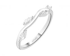 Pierścionek srebrny z cyrkoniami. Szare pierścionki Apart, z cyrkonią, srebrne. Za 169.00 zł.