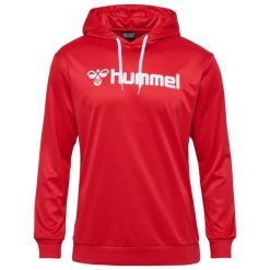 Bluza z kapturem Hummel Logo. Czerwone bluzy Hummel, bez wzorów, z kapturem. Za 198.50 zł.