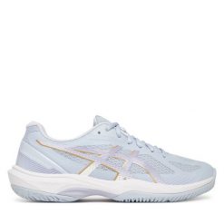 Buty halowe Asics. Niebieskie obuwie sportowe Asics, bez zapięcia. Za 299.99 zł.
