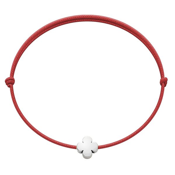 Bransoletka z okrągłą koniczyną Etincelle w posrebrzeniu. Czerwone bransoletki Lilou, posrebrzane. Za 79.00 zł.