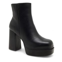 Botki Jenny Fairy. Czarne botki Jenny Fairy, bez wzorów, bez obcasa, na słupku, bez zapięcia. Za 219.99 zł.