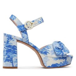 Sandały Ted Baker. Niebieskie sandały Ted Baker, bez wzorów, bez obcasa, na słupku, bez zapięcia. Za 399.99 zł.