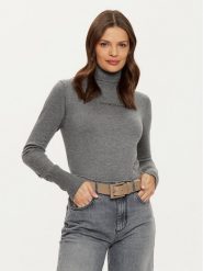 Guess Jeans Golf W4BR15 Z3HO2 Szary Regular Fit. Szare golfy Guess Jeans, s, z aplikacjami, z jeansu, bez ramiączek. Za 189.99 zł.