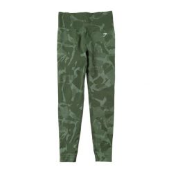 Second life - Legginsy damskie Gymshark do jogi zielone - Jak nowy. Zielone legginsy Gymshark, l, bez wzorów, z materiału, na fitness i siłownię. Za 106.46 zł.