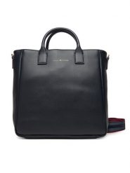 Tommy Hilfiger Torebka AW0AW17971 Granatowy. Niebieskie shopper TOMMY HILFIGER, bez wzorów, ze skóry, bez dodatków. Za 649.99 zł.