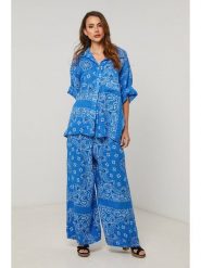 Fleur de Lin Bluzka w kolorze niebieskim rozmiar: XL. Niebieskie bluzki Fleur de Lin, xl, bez wzorów, ze lnu, bez kołnierzyka, bez ramiączek. Za 175.26 zł.