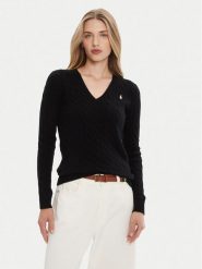 Polo Ralph Lauren Sweter 211971866005 Czarny Slim Fit. Czarne swetry Polo Ralph Lauren, xxs, bez wzorów, z wełny, bez ramiączek. Za 989.99 zł.