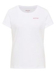 Mustang T-Shirt Alma 1016748 Biały Regular Fit. Białe t-shirty Mustang, xs, bez wzorów, z bawełny, bez kołnierzyka, bez ramiączek. Za 79.99 zł.