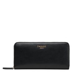 Portfel damski TWINSET. Czarne portfele Twinset, bez wzorów. Za 449.99 zł.