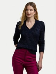 Lauren Ralph Lauren Sweter 200888795008 Granatowy Regular Fit. Niebieskie swetry Lauren Ralph Lauren, s, bez wzorów, z bawełny, bez ramiączek. Za 859.99 zł.