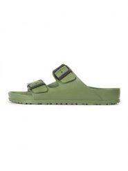 Avispas Klapki "Coachella" w kolorze oliwkowym rozmiar: 39. Zielone klapki Avispas, bez wzorów, z otwartym noskiem, bez obcasa. Za 61.02 zł.