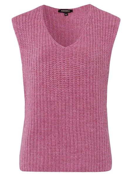More & More Bezrękawnik w kolorze różowym rozmiar: 42. Różowe swetry More & More, bez wzorów, ze splotem, bez ramiączek. Za 112.83 zł.
