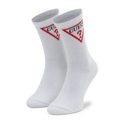 Skarpety wysokie damskie Guess. Białe skarpety Guess, z aplikacjami. Za 59.99 zł.