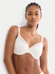 Triumph Biustonosz z fiszbiną Illusion Curve 10224856 Kremowy. Białe biustonosze Triumph, bez wzorów, z syntetyku. Za 229.99 zł.