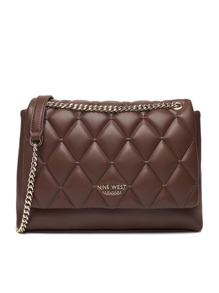 Nine West Torebka CEO-CHARLOTTE-S22560-5 Brązowy. Brązowe torebki klasyczne Nine West, bez wzorów, z materiału, bez dodatków. Za 199.99 zł.