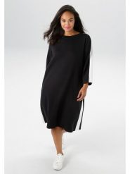 Aniston Sukienka w kolorze czarnym rozmiar: 46. Czarne sukienki Aniston, bez wzorów, bez kołnierzyka, bez ramiączek, midi. Za 112.45 zł.