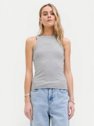 JJXX Top 12224661 Szary Rib Fit. Szare topy JJXX, xl, bez wzorów, z bawełny, bez kołnierzyka, bez ramiączek. Za 49.99 zł.