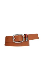Tommy Jeans Pasek Damski Tjw Oval Co Shape 3.0 AW0AW15484 Brązowy. Brązowe paski Tommy Jeans, bez wzorów, z jeansu. Za 99.99 zł.