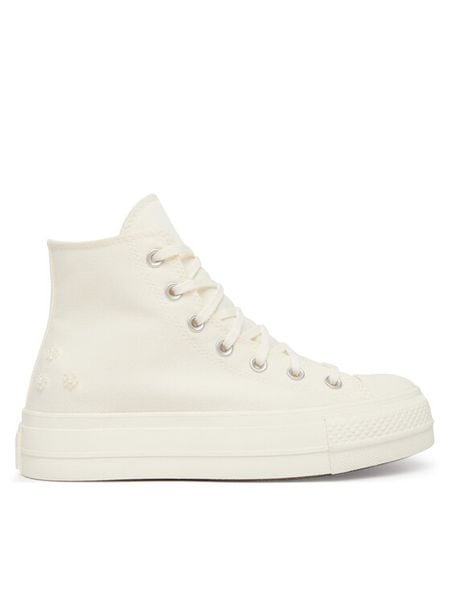 Converse Trampki Chuck Taylor All Star Lift Platform Beads A16107C Écru. Białe trampki Converse, bez wzorów, z materiału, bez zapięcia. Za 385.99 zł.