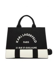 KARL LAGERFELD Torebka A3W50025 Czarny. Czarne torebki klasyczne KARL LAGERFELD, bez wzorów, z materiału, bez dodatków. Za 619.99 zł.