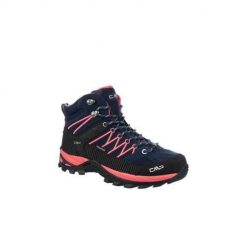 Buty trekkingowe damskie CMP Rigel Mid Blue Hibiscus. Niebieskie trekkingi CMP, z gumy, za kostkę. Za 424.00 zł.