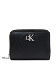 Calvin Klein Jeans Mały Portfel Damski Mnml Mngrm Md Flp Zp LV04K1009G Czarny. Czarne portfele Calvin Klein Jeans, bez wzorów, z jeansu. Za 189.99 zł.