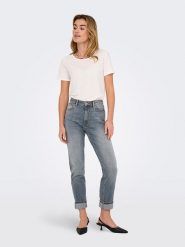 ONLY Dżinsy - Slim fit - w kolorze błękitnym rozmiar: W25/L32. Niebieskie jeansy Only, l, z aplikacjami, z podwyższonym stanem. Za 127.95 zł.