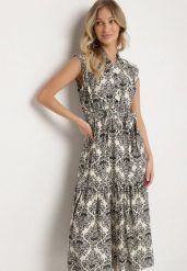 Czarna Wiskozowa Sukienka Bez Rękawów z Wiązanym Paskiem Filimea. Czarne sukienki Born2be, na co dzień, l, bez wzorów, z materiału, eleganckie, bez kołnierzyka, bez ramiączek, maxi, proste. Za 84.99 zł.