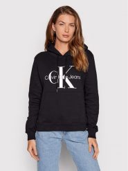 Calvin Klein Jeans Bluza J20J219141 Czarny Regular Fit. Czarne bluzy Calvin Klein Jeans, xs, bez wzorów, z bawełny, bez kaptura. Za 269.99 zł.