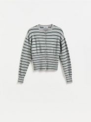 Kardigan z wiskozą - wielobarwny. Kardigany Reserved, l, bez wzorów, z dzianiny. Za 129.99 zł.