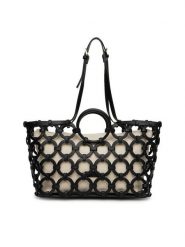 Gino Rossi Torebka LDA3407B Czarny. Czarne torebki klasyczne Gino Rossi, bez wzorów, z materiału, bez dodatków. Za 379.99 zł.