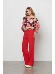 &Co Woman Spodnie "Patrice" w kolorze czerwonym rozmiar: M. Czerwone spodnie materiałowe &Co Woman, m, bez wzorów, z materiału, z podwyższonym stanem. Za 202.50 zł.